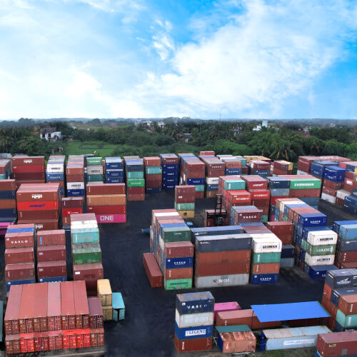 Aerial view of the yard of Aitken Spence Logistics